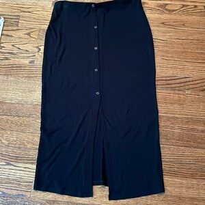 Asos black ribbed skirt